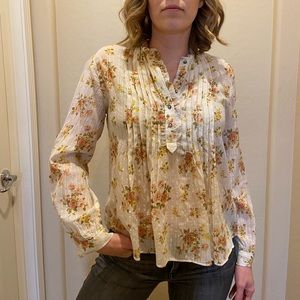 Rebecca Taylor blouse size small floral